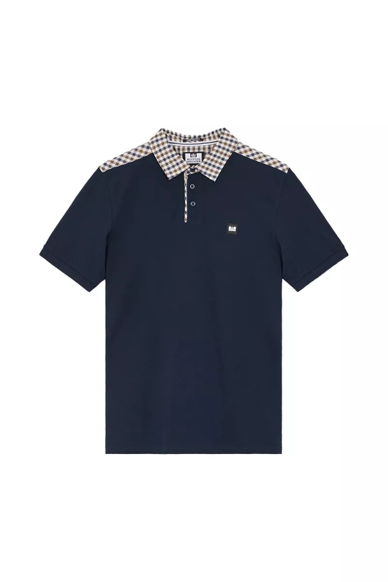 Weekend Offender po1a04 navy/mid house check