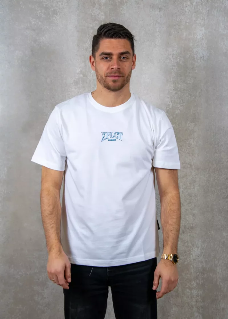 XPLCT stitch tee white