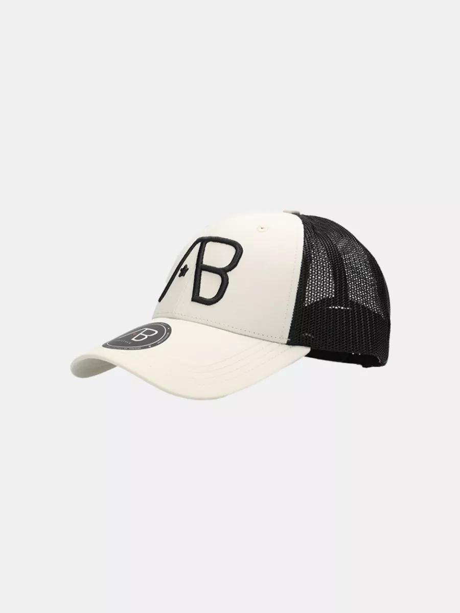 AB Lifestyle 2tone retro trucker cap white swan