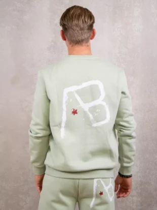 AB Lifestyle canvas crewneck with print desert sage