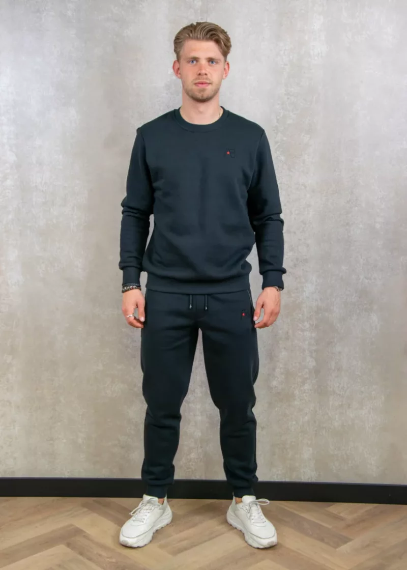AB Lifestyle canvas crewneck with print jet black