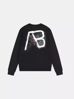 AB Lifestyle canvas crewneck with print jet black