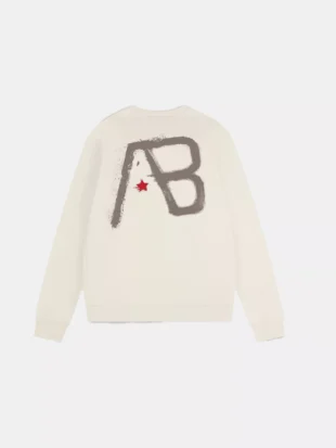 AB Lifestyle canvas crewneck with print white swan