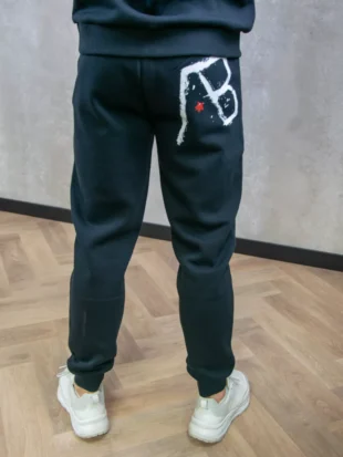 AB Lifestyle canvas jogger with print jet black