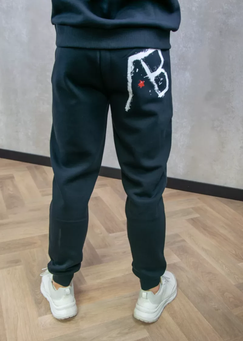 AB Lifestyle canvas jogger with print jet black