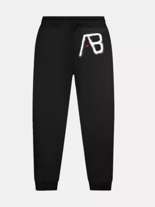 AB Lifestyle canvas jogger with print jet black