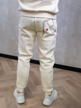 AB Lifestyle canvas jogger with print white swan