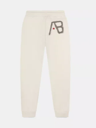 AB Lifestyle canvas jogger with print white swan