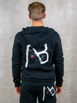 AB Lifestyle canvas vest with print jet black