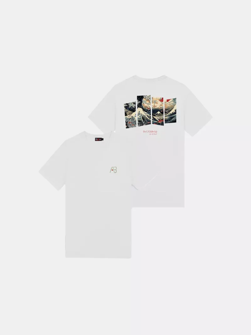 AB Lifestyle ink tee ocean bright white/desert sage