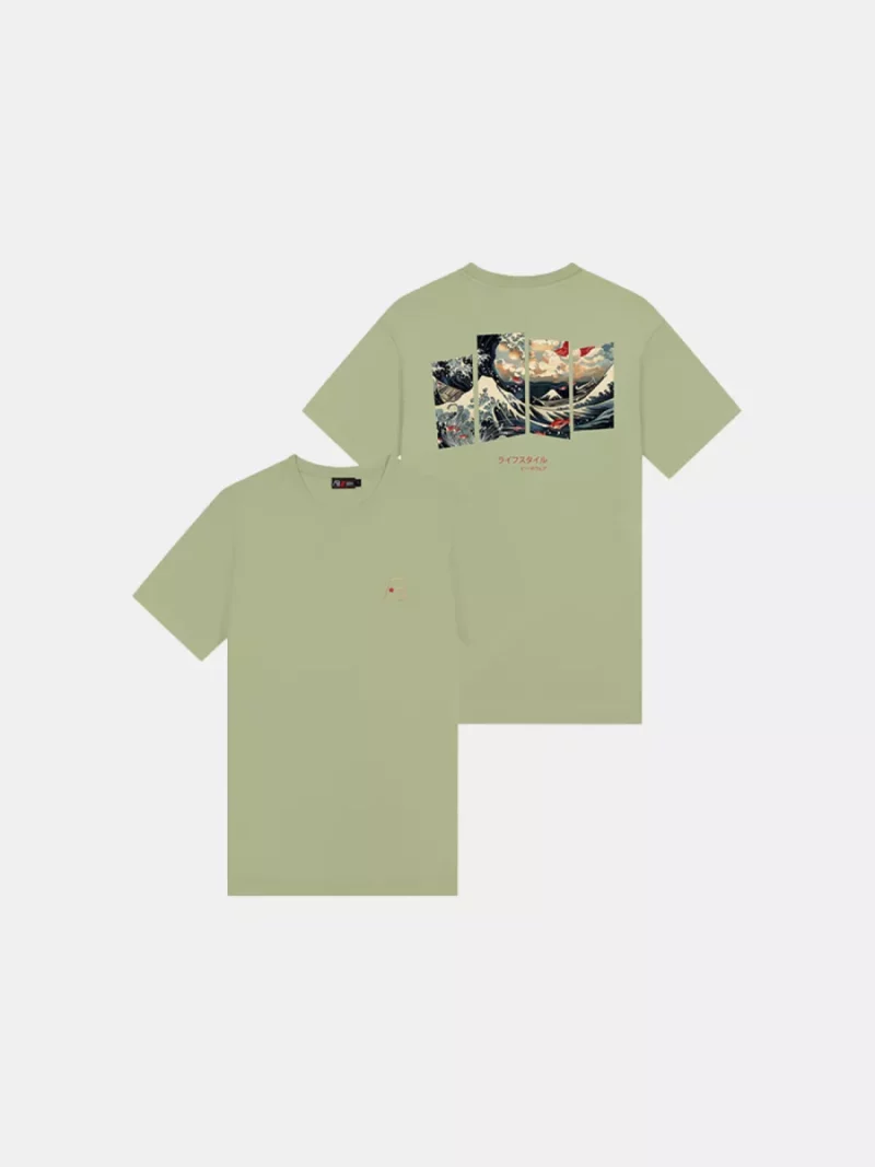 AB Lifestyle ink tee ocean desert sage/sand dollar