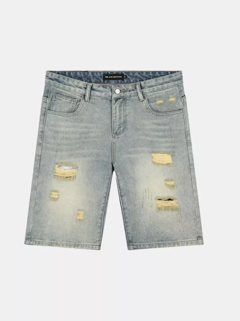 Black Bananas distressed denim shorts light blue