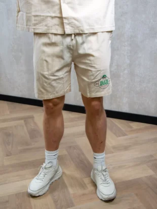 Black Bananas nomad linen shorts sand