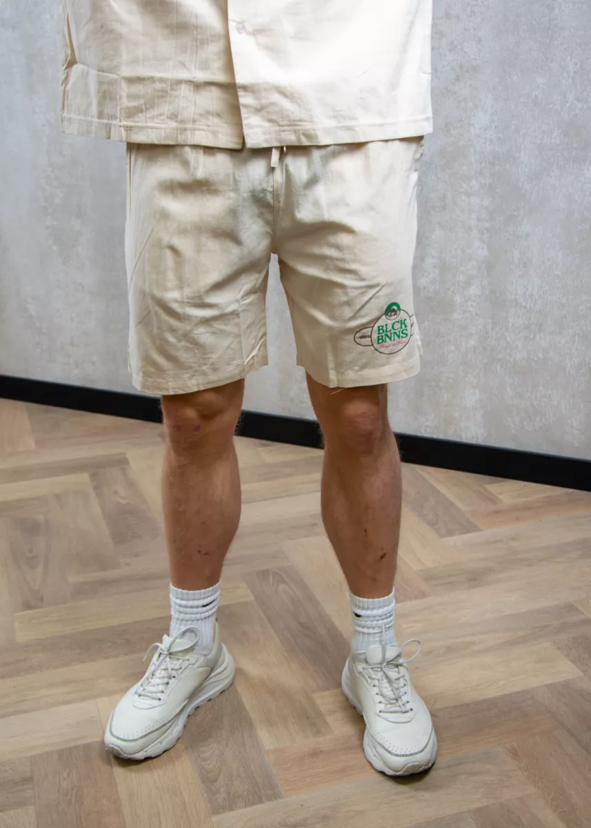 Black Bananas nomad linen shorts sand