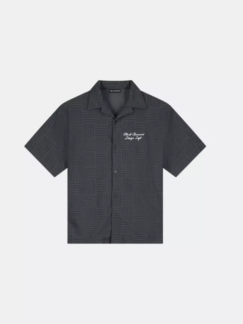 Black Bananas terry resort shirt navy
