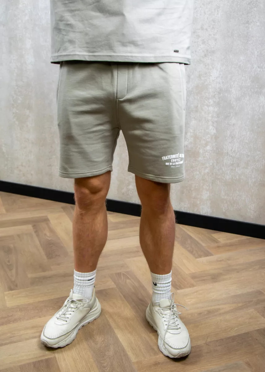 Croyez fraternite shorts sage green