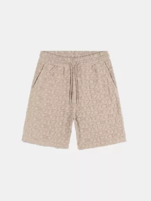 Croyez monogram towelling shorts cr stone