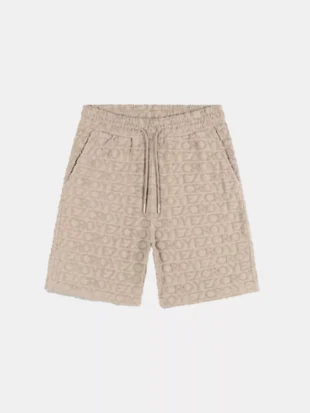 Croyez monogram towelling shorts cr stone