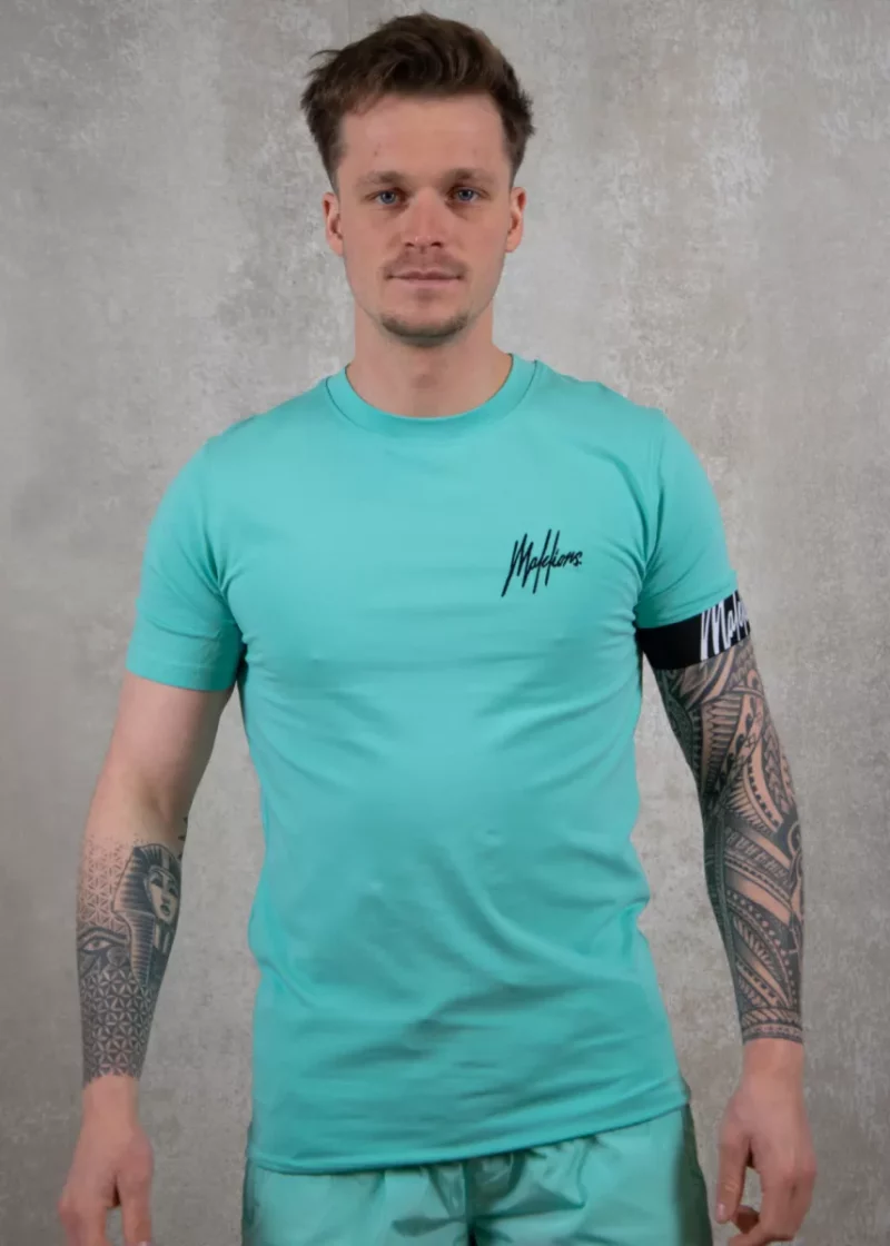 Malelions captain t-shirt 2.0 bright blue/black