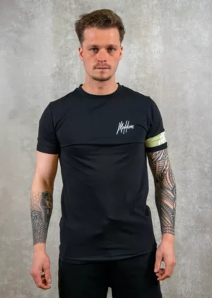 Malelions captain t-shirt black/light green