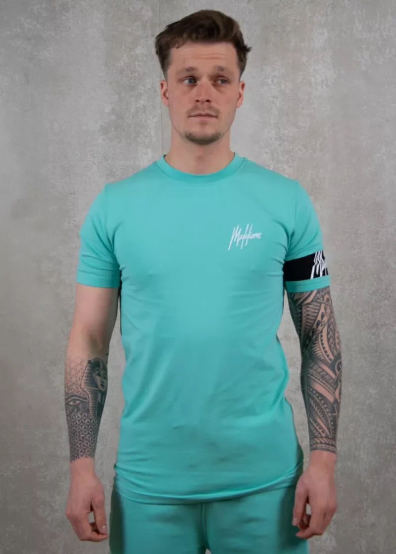 Malelions captain t-shirt bright blue/black