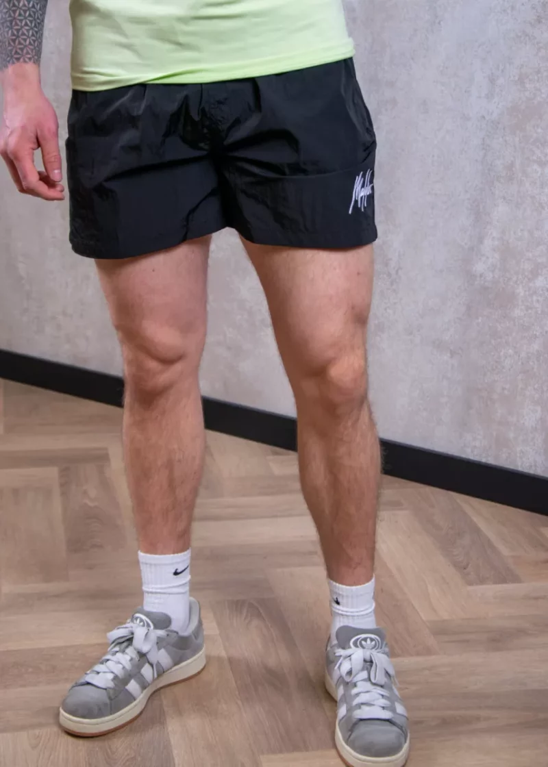 Malelions crinkle nylon swim shorts black