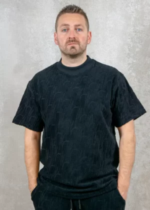 Malelions monogram towelling t-shirt black