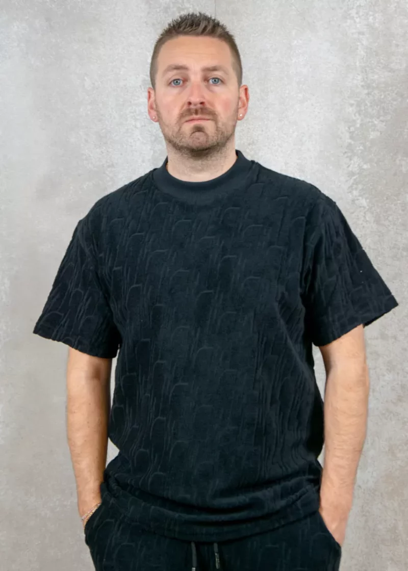 Malelions monogram towelling t-shirt black