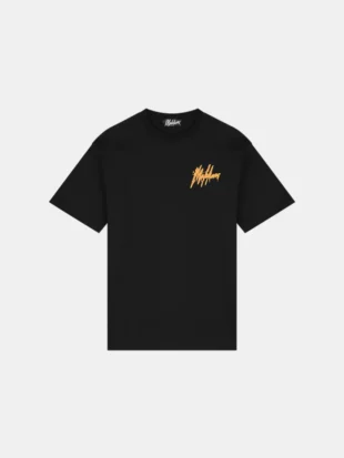 Malelions signature drip t-shirt black/orange