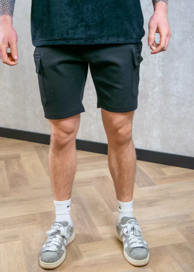 Malelions signature patch cargo shorts black