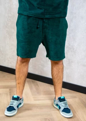Malelions signature towelling shorts petrol green