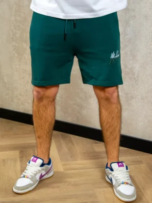 Malelions split short petrol green