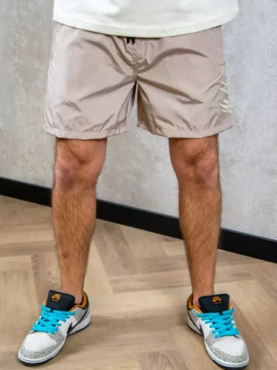 Malelions split swim shorts taupe