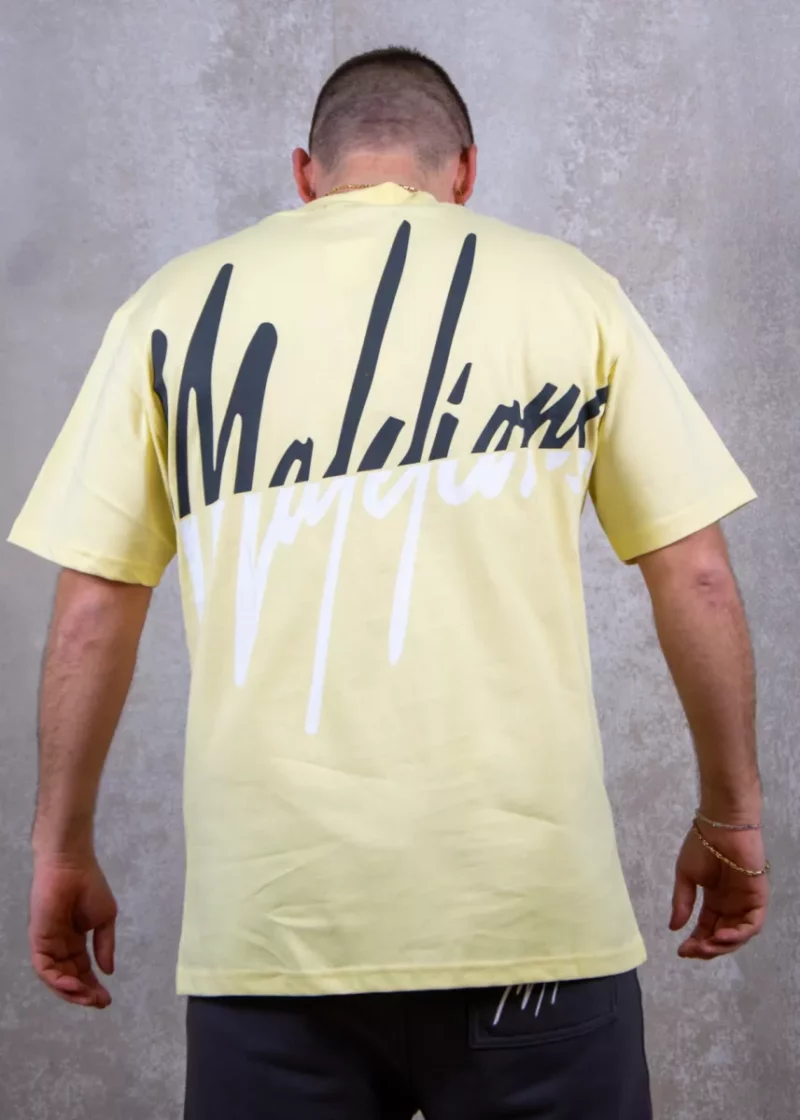 Malelions split t-shirt light yellow