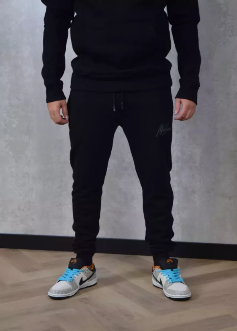 Malelions striped signature sweatpant 488 black/blue slate