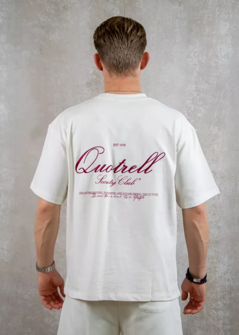 Quotrell creators t-shirt off white/red