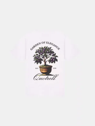 Quotrell damson t-shirt white/black