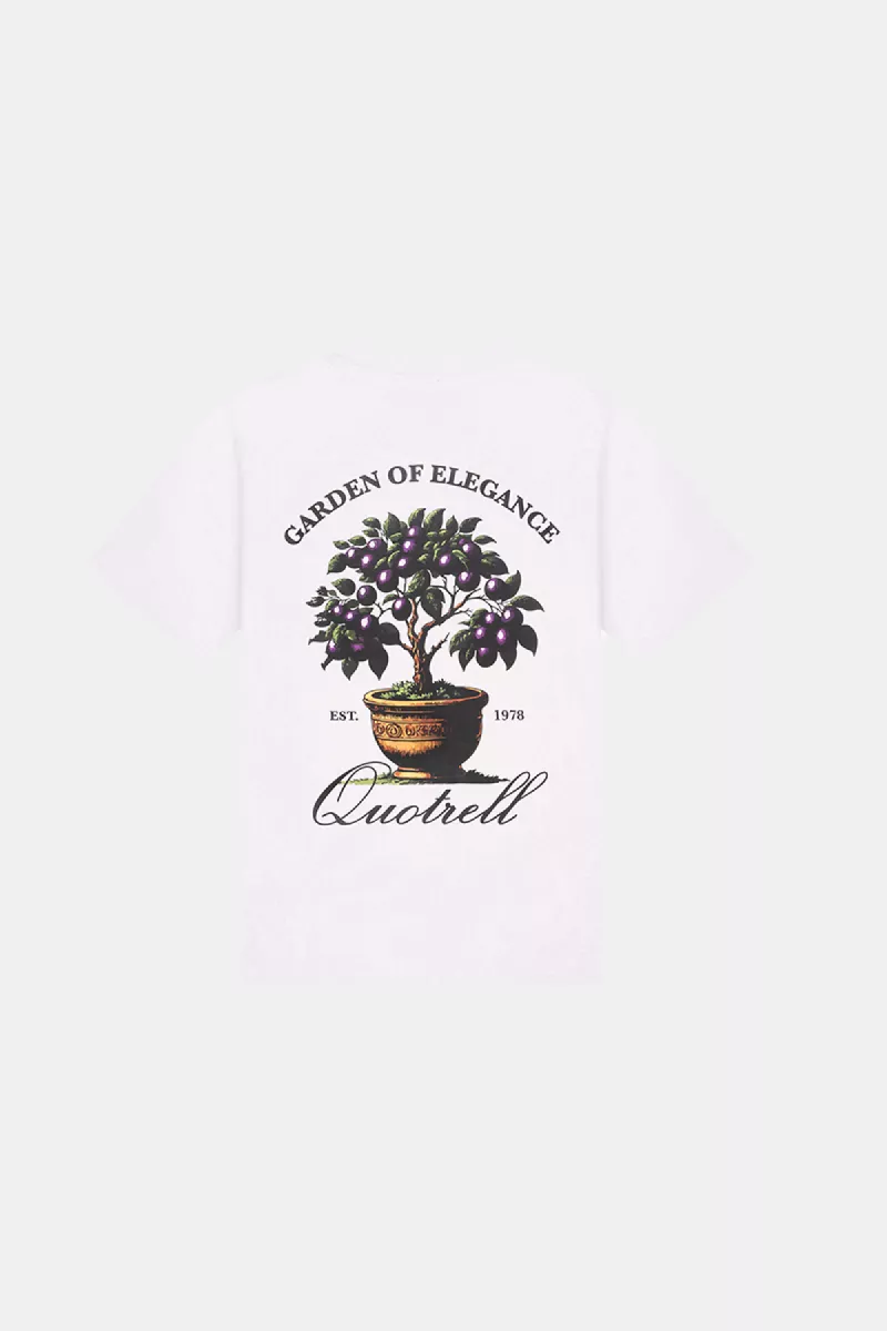 Quotrell damson t-shirt white/black