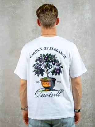 Quotrell damson t-shirt white/black