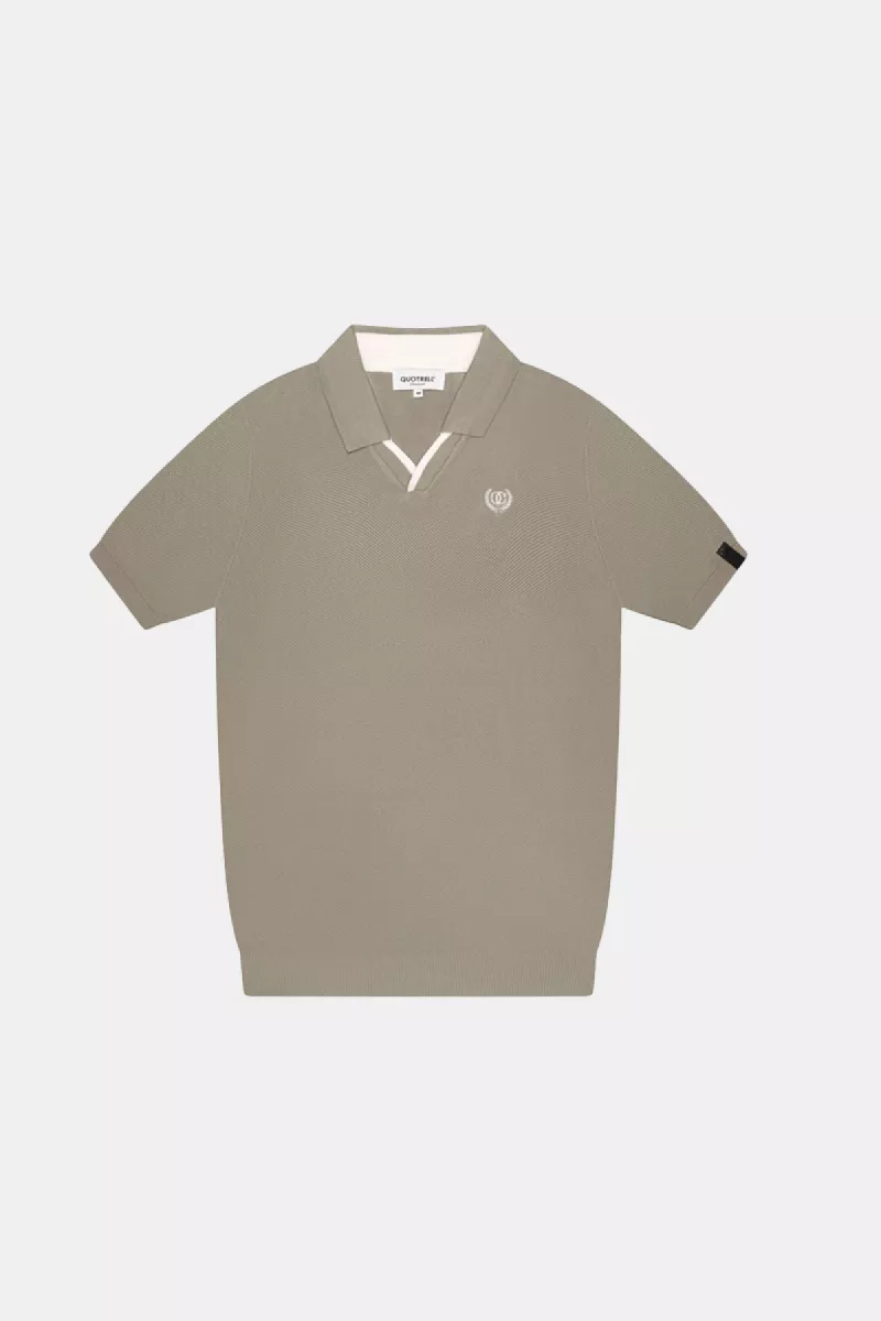 Quotrell elijah polo faded olive/white