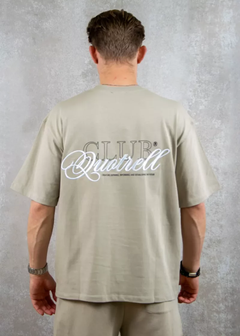 Quotrell futura t-shirt greige/off white