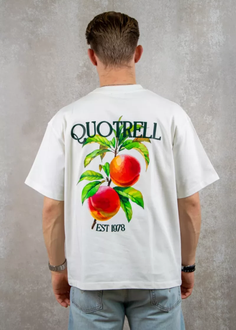 Quotrell peaches t-shirt off white/green