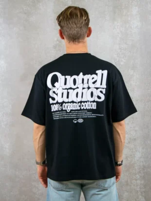 Quotrell puff studios t-shirt black/white