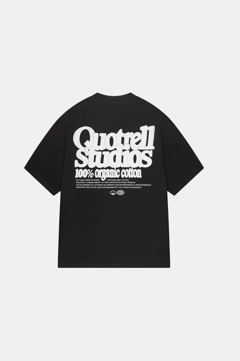 Quotrell puff studios t-shirt black/white
