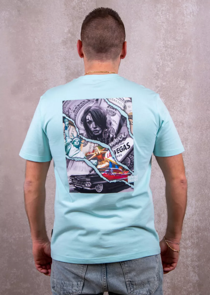 Wrong Friends spring valley t-shirt light blue