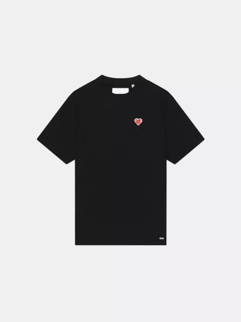 Croyez felt heart t-shirt black/red