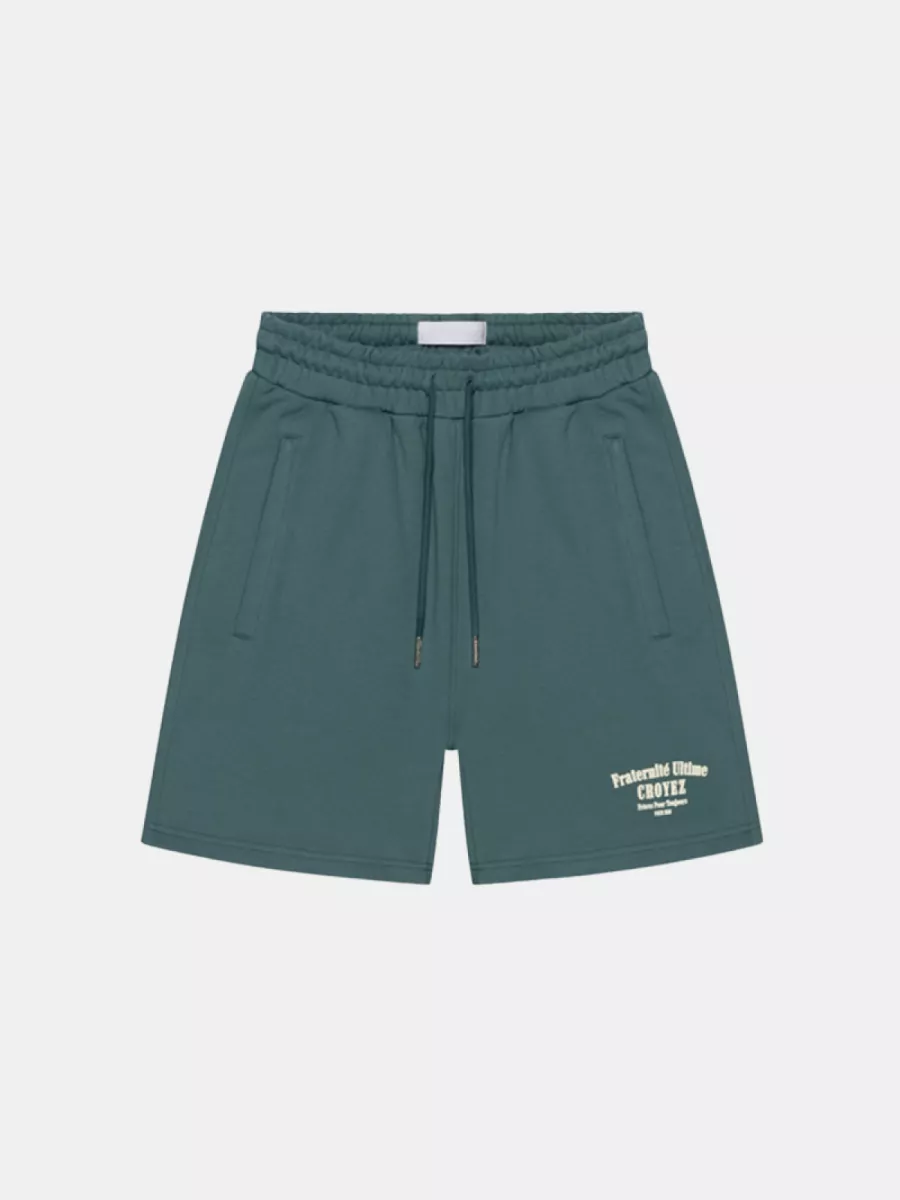 Croyez fraternite shorts green/off-white