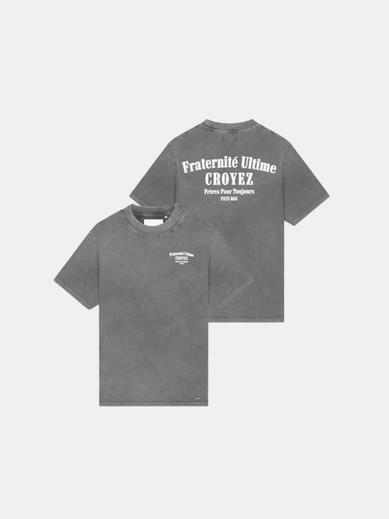 Croyez fraternite t-shirt acid wash