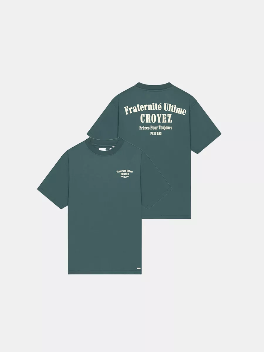 Croyez fraternite t-shirt green/off-white