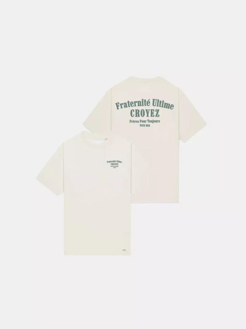 Croyez fraternite t-shirt off-white/green